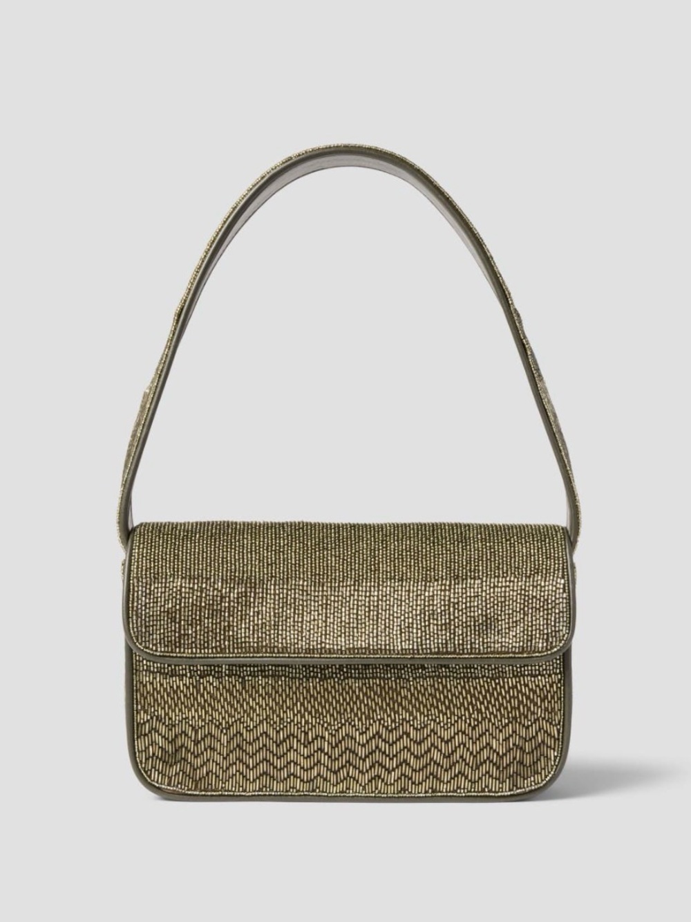 STAUD Tommy Beaded Bag Avocado
